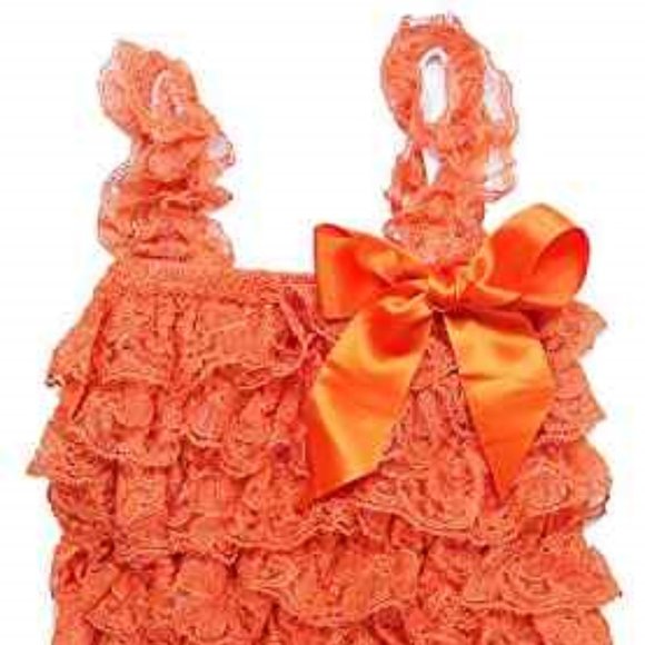 Other - NEW Orange Lace Petti Romper
